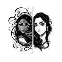 unique tattoo of varsha and jayesh name like you can create the maning tattoo of there boths name os sone kind of i want tattoo design idea