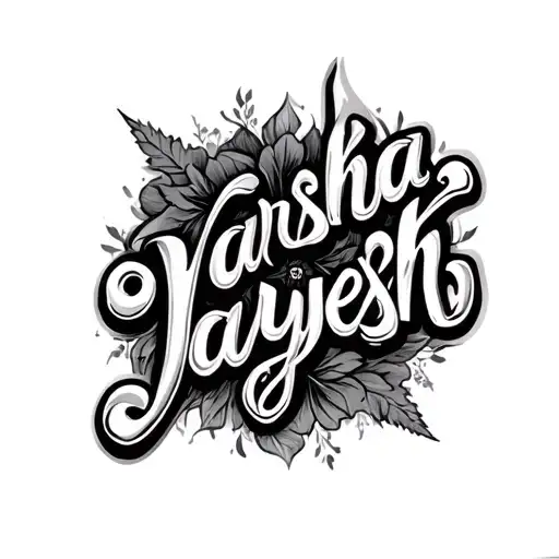 unique tattoo of varsha and jayesh name like you can create the maning tattoo of there boths name os sone kind of i want tattoo design idea