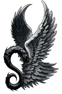 angel and devil wing tattoo design idea