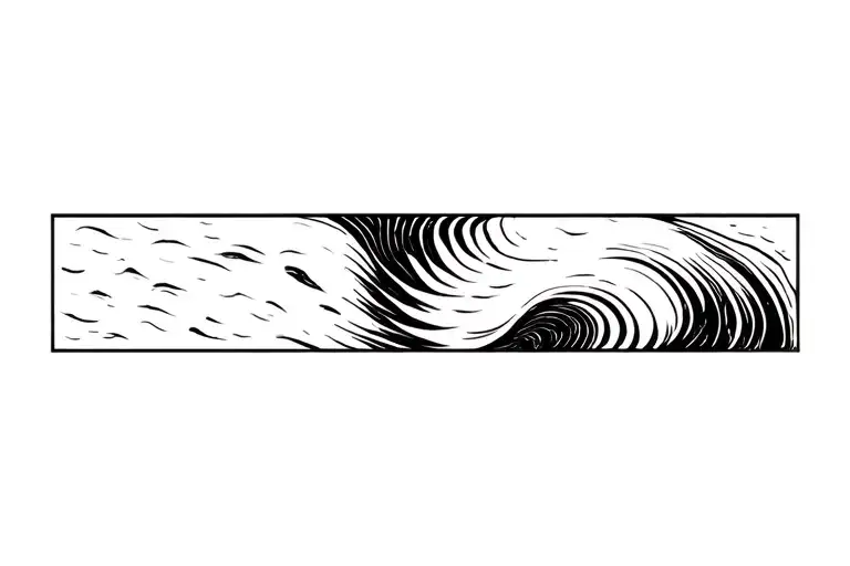 waves flowing water tattoo design idea