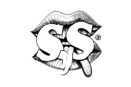"S.S" seduceful lips with tongue out tattoo design idea