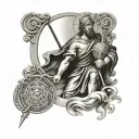 st. Christopher patron Saint tattoo design idea