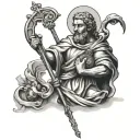 st. Christopher patron Saint tattoo design idea