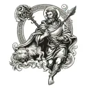 st. Christopher patron Saint tattoo design idea