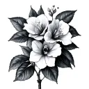 Bougainvillea tattoo design idea