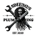 "Indigenous Plumbing EST 2020" dreadlocks native warrior and tool wrench  tattoo design idea