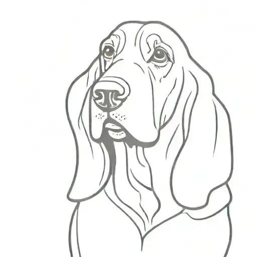 basset hound tattoo design idea