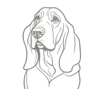 basset hound tattoo design idea