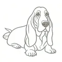 basset hound tattoo design idea