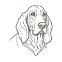 basset hound tattoo design idea
