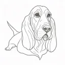 basset hound tattoo design idea