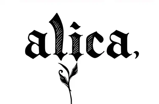 "Alicia" tattoo design idea