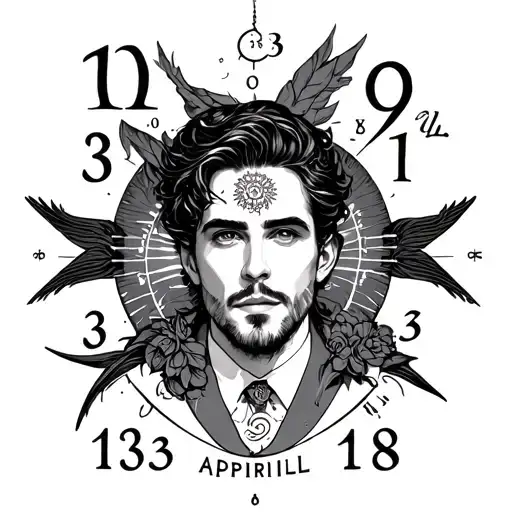 born 13April1981 male within my numerology inspired design tattoo design idea