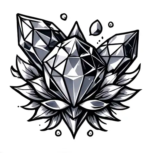 5 lucky gems tattoo design idea