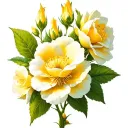 cherokee rose yellow jasmine flowers tattoo design idea