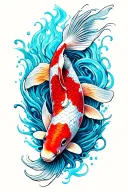Koi fish tattoo design idea