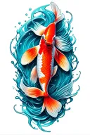 Koi fish tattoo design idea