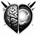 ADHD tsa brain meets infinite love universe with tattoo design idea