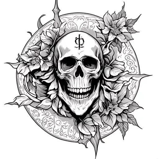 Holy Death poster tattoo design idea