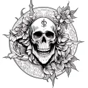 Holy Death poster tattoo design idea