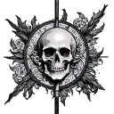 Holy Death poster tattoo design idea
