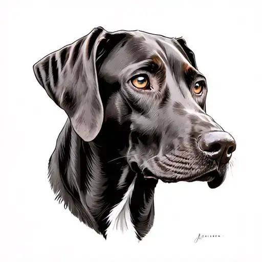 Vizsla tattoo design idea