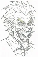  cartoon style funny joker   tattoo design idea