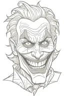  cartoon style funny joker   tattoo design idea