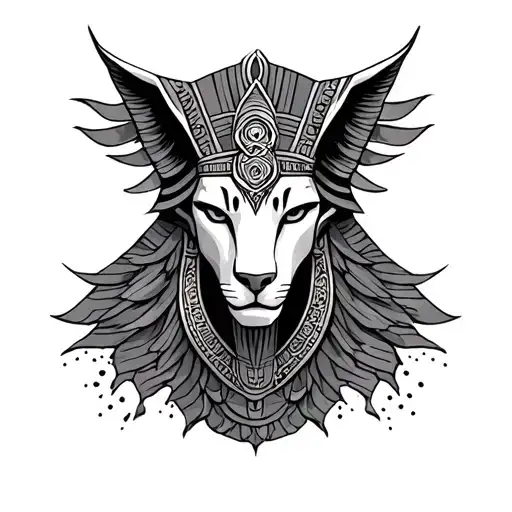 Sekhmet tattoo design idea