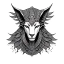 Sekhmet tattoo design idea