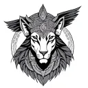 Sekhmet tattoo design idea