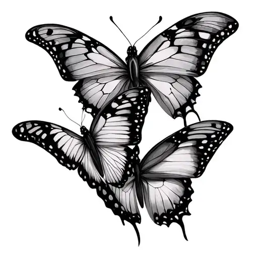 triqueta with butterflies  tattoo design idea