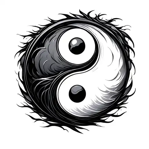 Samurai Yin Yang tattoo design idea