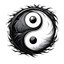 Samurai Yin Yang tattoo design idea