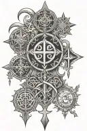 religious symbols tattoo design idea