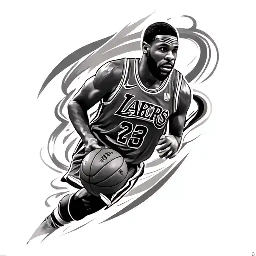Lebron half sleeve inspired tattoo design idea
