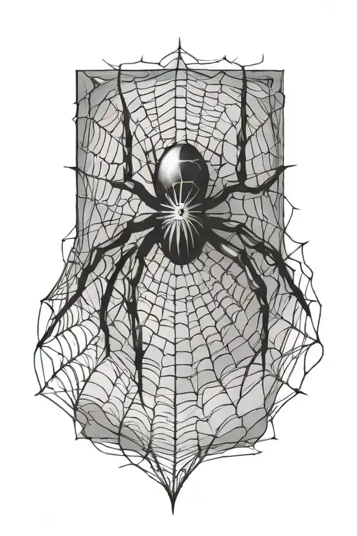 spider web tattoo design idea