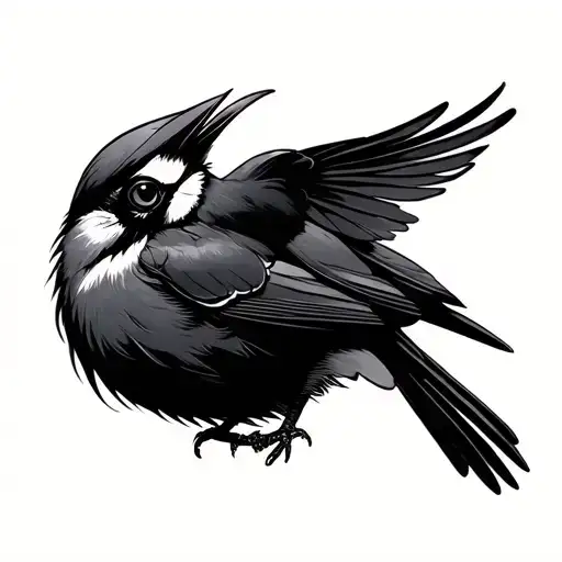 Anime Bird tattoo design idea