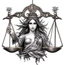 While Libra tattoo design idea