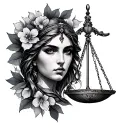 While Libra tattoo design idea