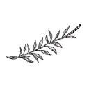 lemon, olive branch, Espelette pepper all tied together tattoo design idea