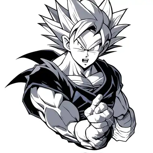 goku ultra instinct tattoo design idea