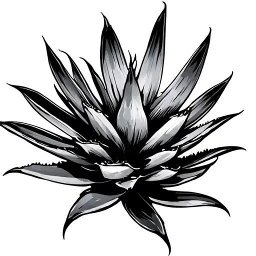 Hourglass agave oaxaca tattoo design idea