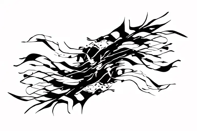 abstract blackwork tattoo tattoo design idea