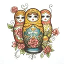 russian doll opened tattoo design idea
