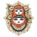 russian doll opened tattoo design idea