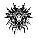 nemesis goddess of revenge tattoo design idea