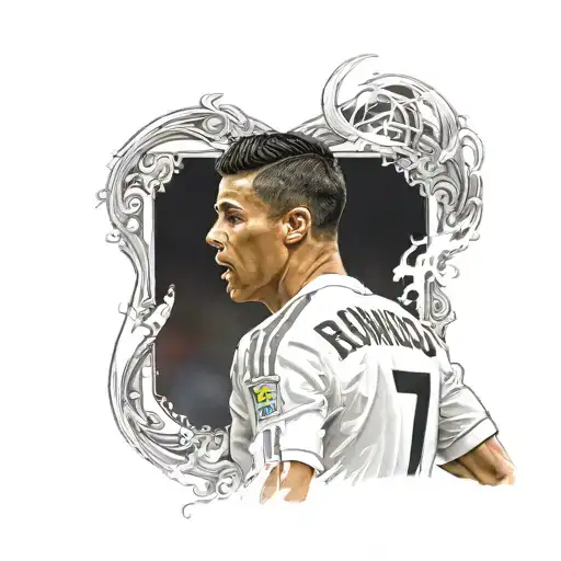 Ronaldo wearing a Real Madrid tattoo design idea