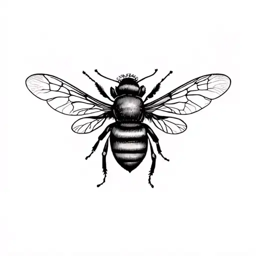 African queen bee tattoo design idea