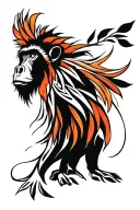 baboon tattoo design idea